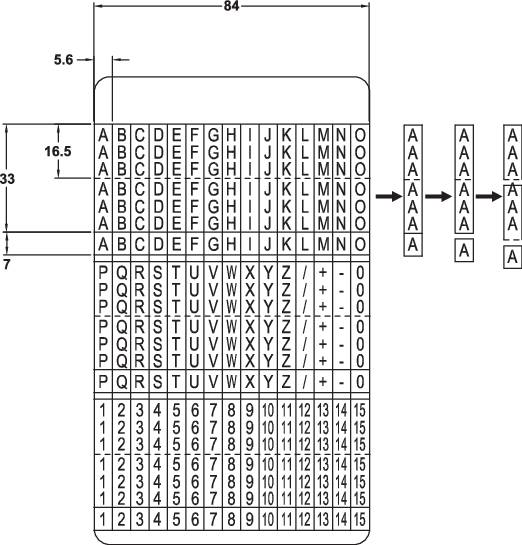 TRU COMPONENTS 1565168 tiskani lepilni markerji Tiskanje A - Z, +, -, 0 - 15 606616-6