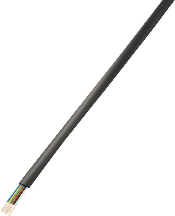 TRU COMPONENTS 1564535 telefonski kabel 6 x 0.08 mm² črna 50 m