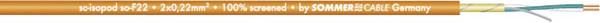 Patch kabel Sommer Cable SC-ISOPOD SO-F22, 2 x 0,22 mm2, oranžne barve, metrsko blago 200-0405