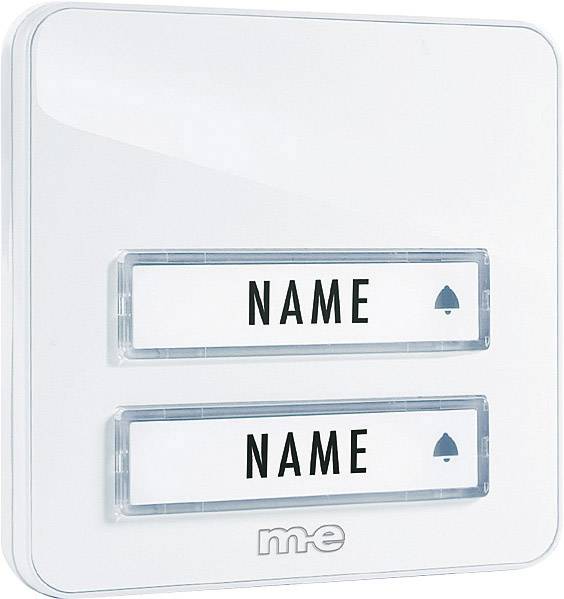 Plošča za zvonec, 2 enoti, m-e modern-electronics KTA-2 W bela 12 V/1 A-0