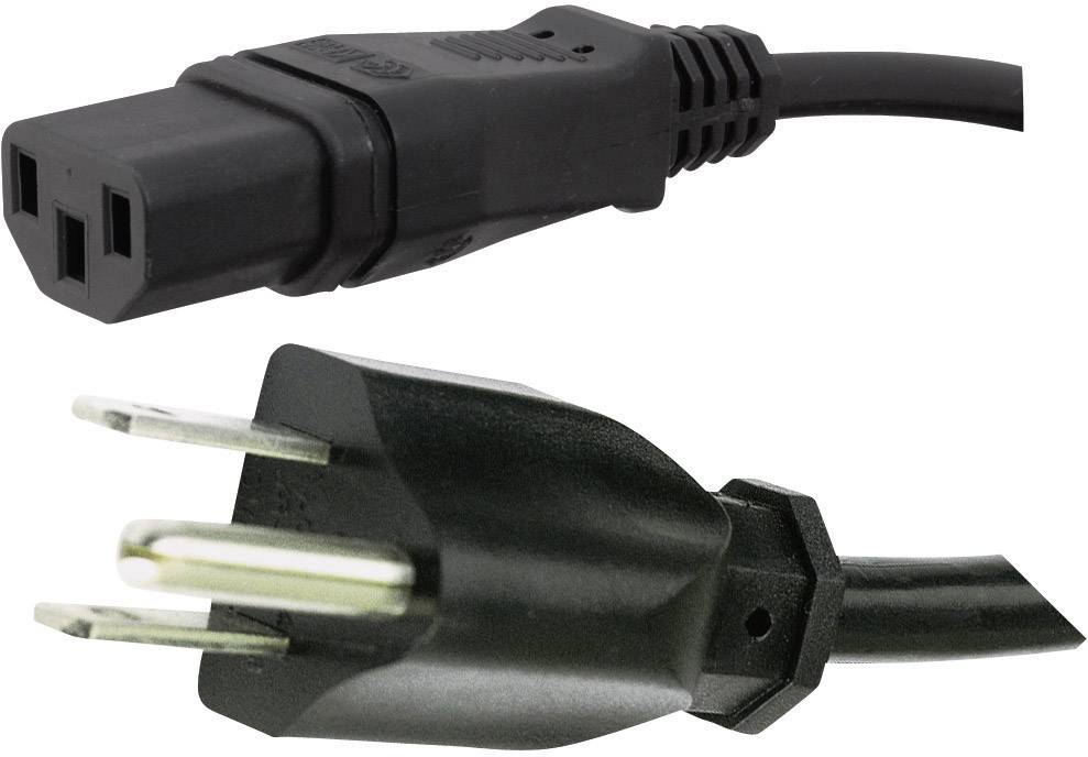 Kupi Priključni kabel za hladne naprave [ ameriški varnostni vtič - IEC  vtičnica C13] črni 2 m HAWA 1008247