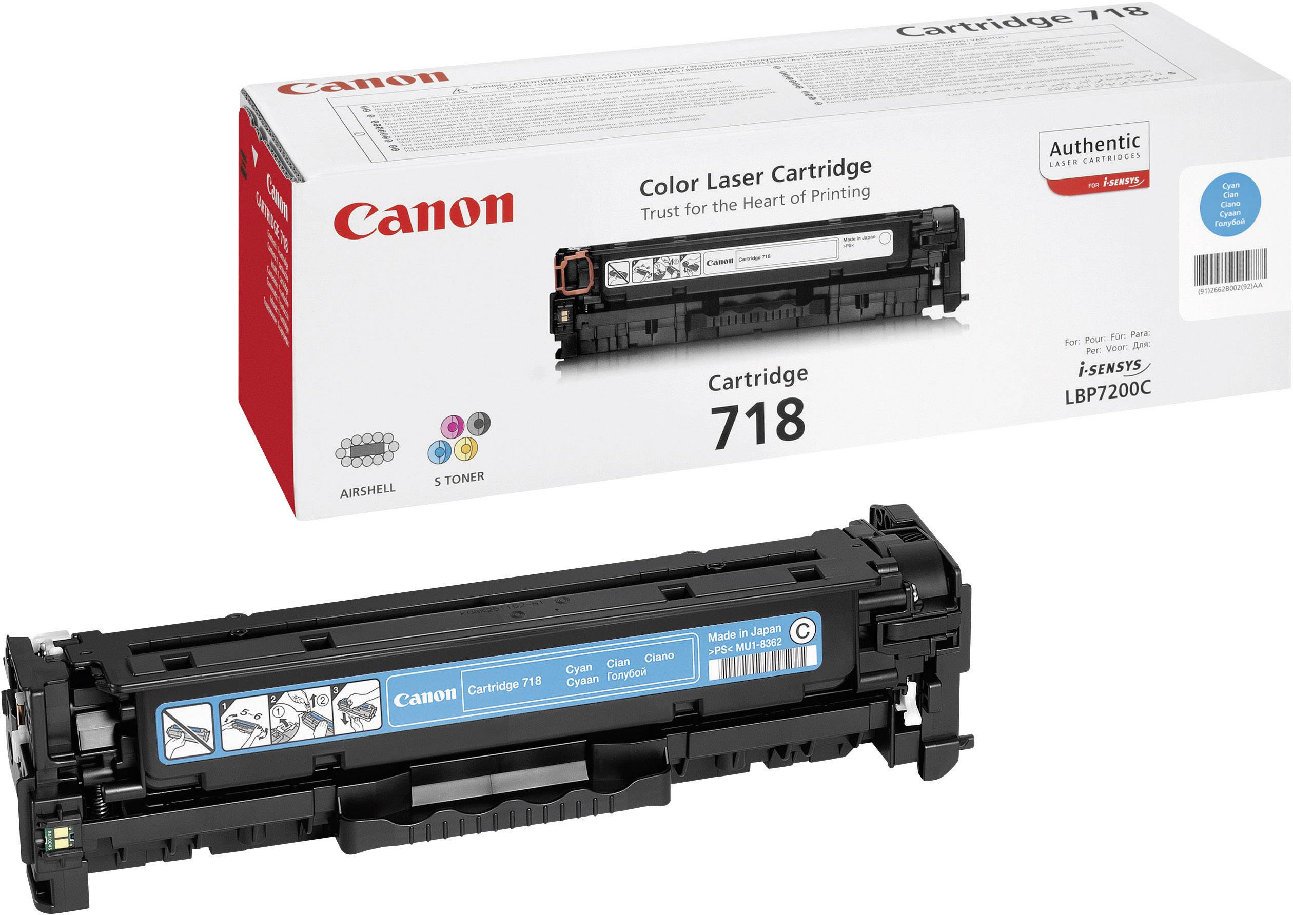 Toner Original Canon 718 C, cian, največje število strani : 2900 strani 2661B002-0