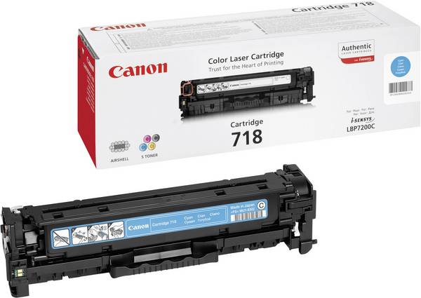 Toner Original Canon 718 C, cian, največje število strani : 2900 strani 2661B002