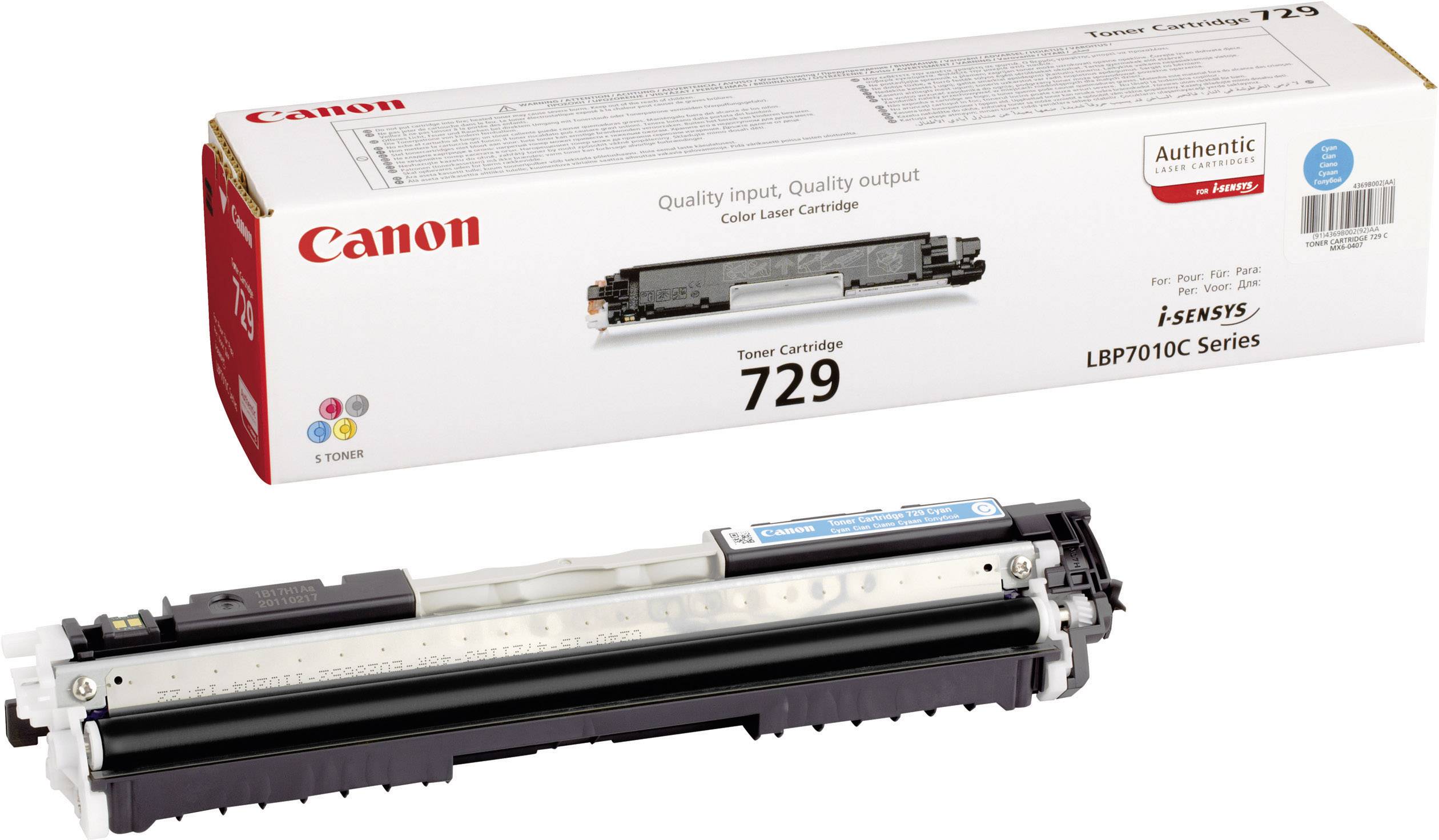 Original toner Canon 729 C cyan, max. 1000 strani 4369B002-0