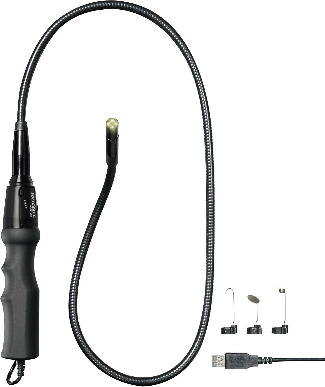 USB endoskop VOLTCRAFT BS-17+ Premer sonde: 8 mm Dolžina sonde: 93 cm slikovna funkcija, video funkcija, LED osvetlitev,-0