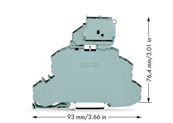 Dvonivojska-varnostna sponka 6.2 mm, z natezno vzmetjo: L, L sive barve WAGO 2002-2611 25 kosov