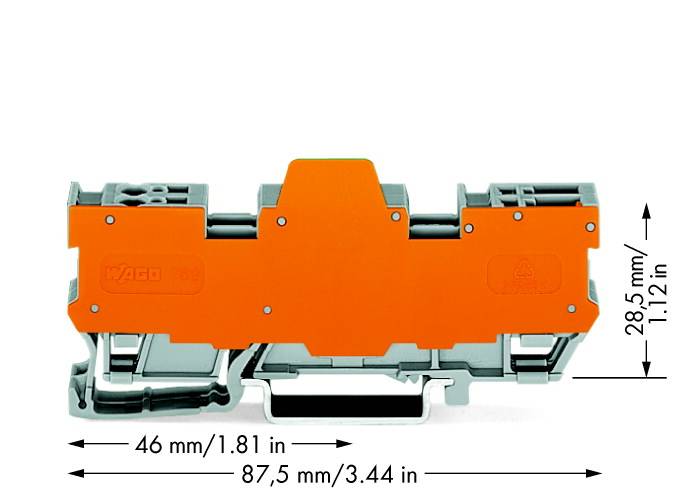 Blok osnovnih sponk 5 mm, z natezno vzmetjo: L sive barve WAGO 769-182/769-314 10 kosov