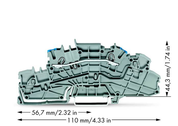 Namestitvena sponka 5.2 mm, z natezno vzmetjo: N sive barve WAGO 2003-6651 50 kosov