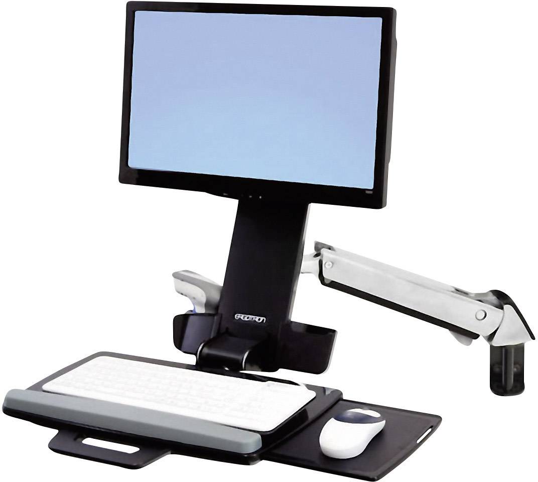 Ergotron StyleView Sit-Stand Combo Arm stenski nosilec za monitor 1 Zaslon(-i) 25,4 cm (10") - 61 cm (24") črna polica z-2