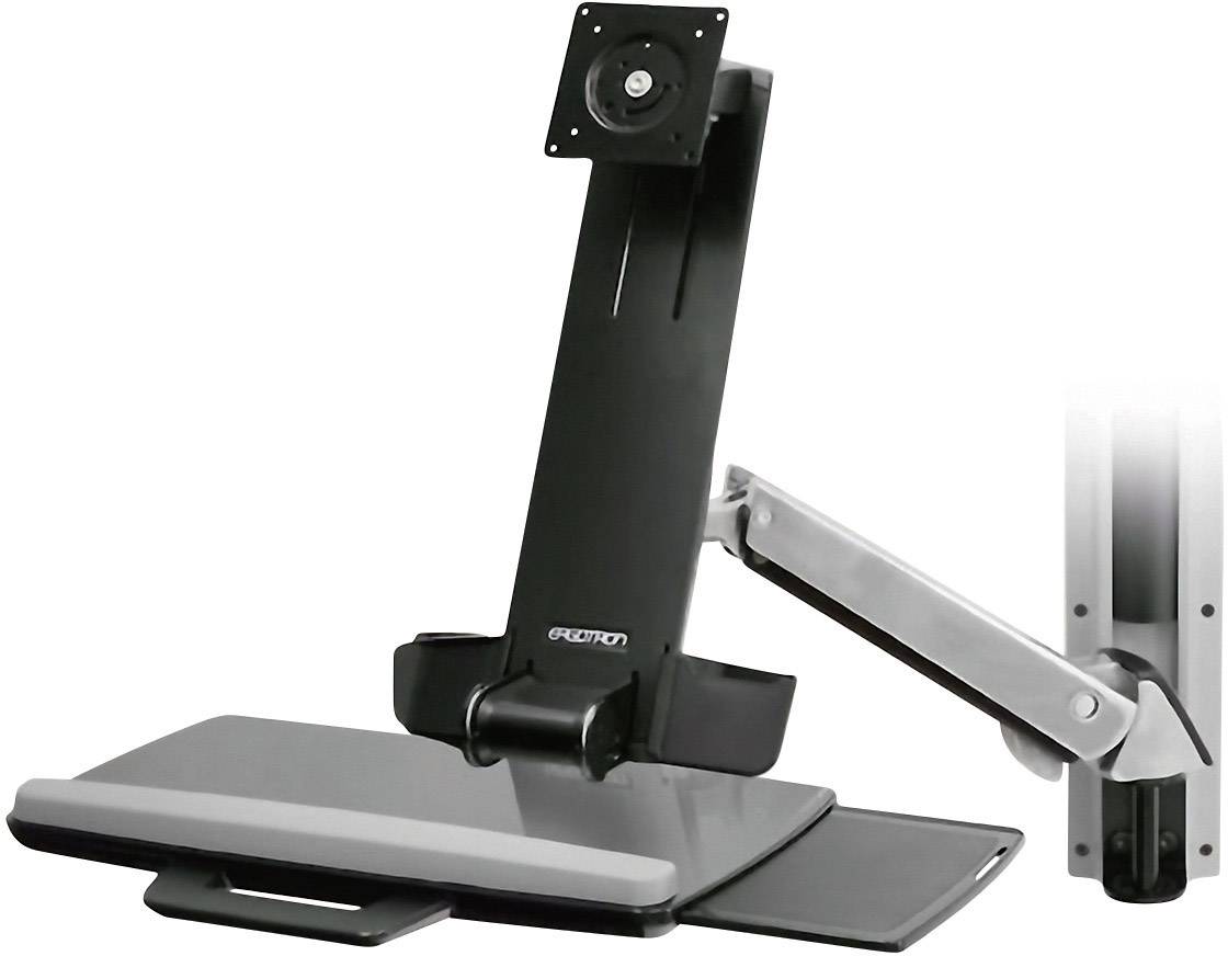 Ergotron StyleView Sit-Stand Combo Arm stenski nosilec za monitor 1 Zaslon(-i) 25,4 cm (10") - 61 cm (24") črna polica z-5