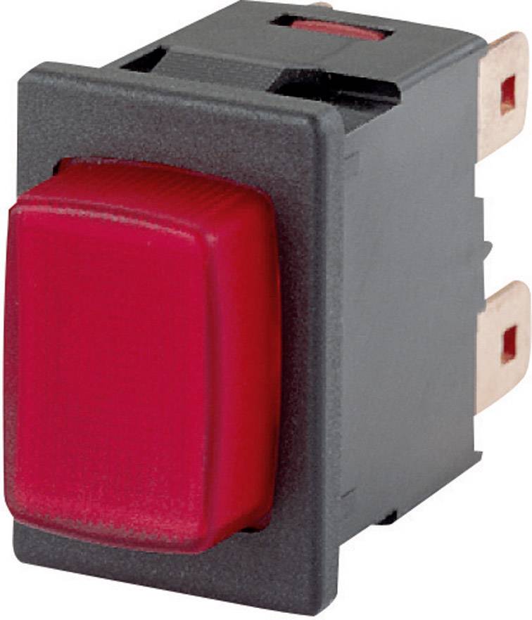 Marquardt 1686.1101 1686.1101 stikalo z vklopom na pritisk 250 V/AC 16 A 1 x vklop/izklop zaskočno rdeča (D x Š) 21 mm x 15 mm IP40 1 kos