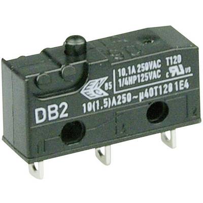 Cherry Subminiaturno stikalo 250 V/AC DB2 DB2C-A1AA, 1 preklopni kontakt, spajkalni priklo Cherry Switches-0