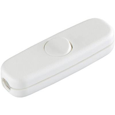 Vrvično vmesno stikalo interBär, 250 V/AC, 3 A, 1 x vklop/izklop, bele barve 5055-008.01-0