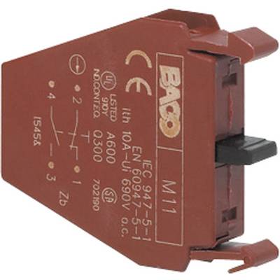 BACO LM11 kontaktni element 1 odpiralo, 1 zapiralo tipkalno 600 V 1 kos-0