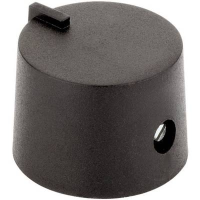 Plastični vrtljivi gumb 17/6 črni premer osi 6 mm 4458.6317