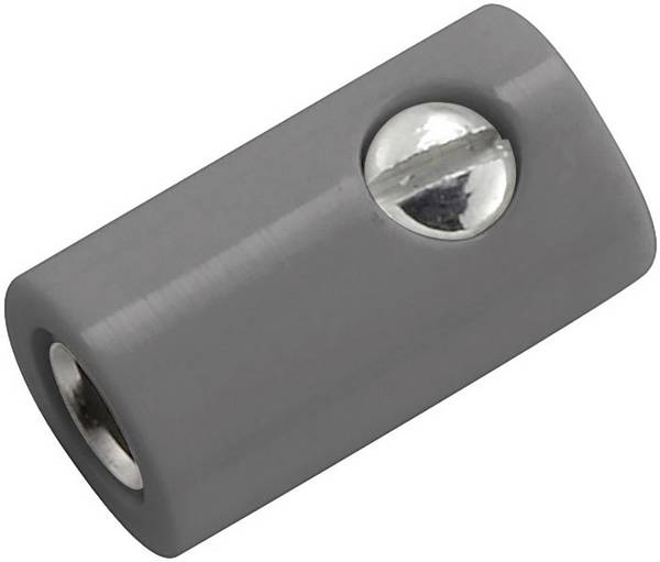 Miniaturna-bananska vtičnica, raven zatič-: 2.6 mm siv 1 kos