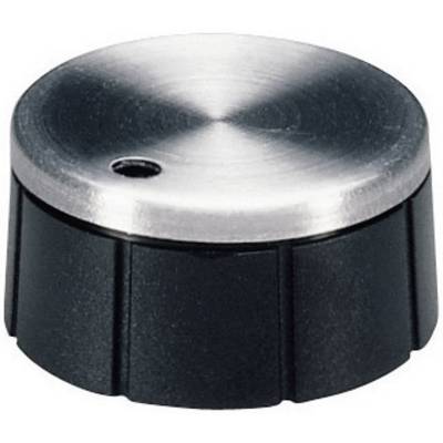 OKW A1321260 vrtljivi gumb aluminij, črna (Ø x V) 21 mm x 10 mm 1 kos-0