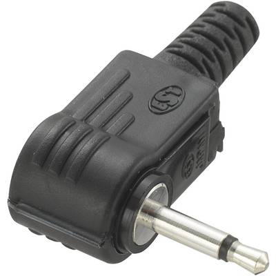 TRU COMPONENTS 718989 2,5 mm banana konektor kotni moški konektor Število pinov: 2 mono črna 1 kos-0