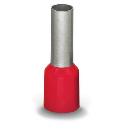 Končne žične kapice 10 mm 16 mm delno izolirana, rdeče barve WAGO 216-209 100 kosov-0