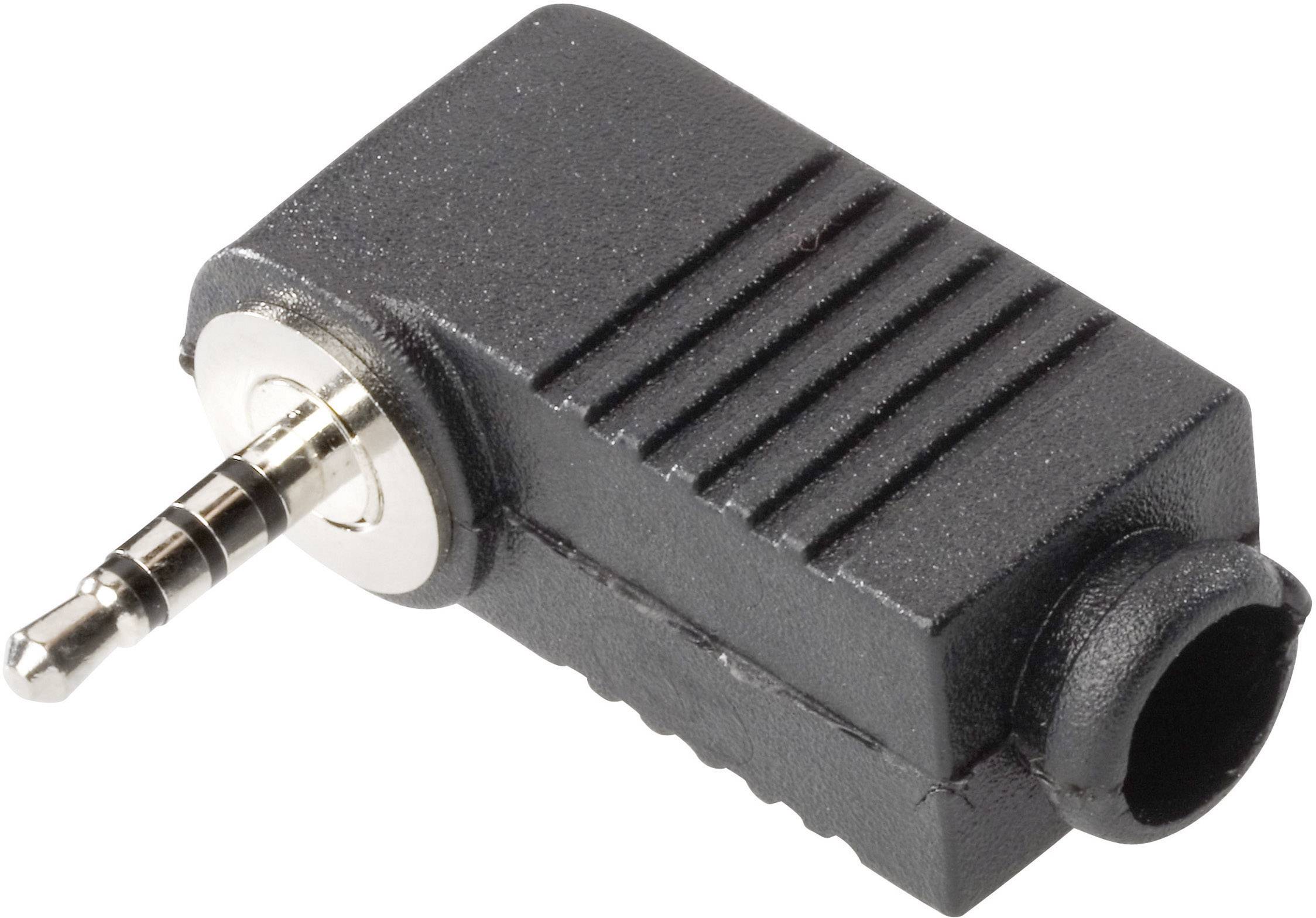 Klinken vtični konektor, 2.5 mm kotni vtič, št. polov: 4 stereo, črne barve BKL Electronic 1107016 1 kos