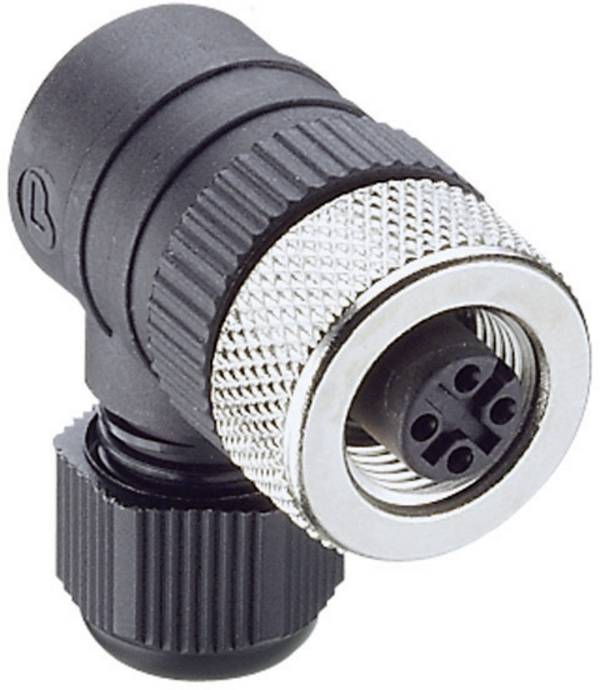 Ženski konektor za kabel z možnostjo predpriprave, M12RKCW 4/7 Črna Lumberg Automati 108655 Lumberg Automation