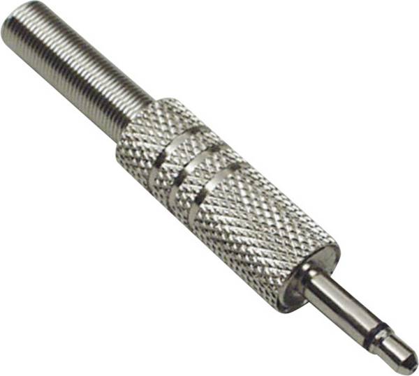 Klinken vtični konektor, 3.5 mm raven vtič, št. polov: 2 mono, srebrne barve BKL Electronic 1107007 1 kos
