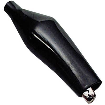 Krokodil sponka, črne barve, vpenjalno območje maks.: 9 mm dolžina: 28 mm BKL Electronic 072403 1 kos-0