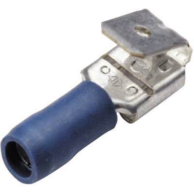 Ploščati tulec s konektorjem, širina: 6.3 mm, debelina: 0.8 mm 180 ° delno-izoliran, modre barve Cimco 180282 1 kos-0