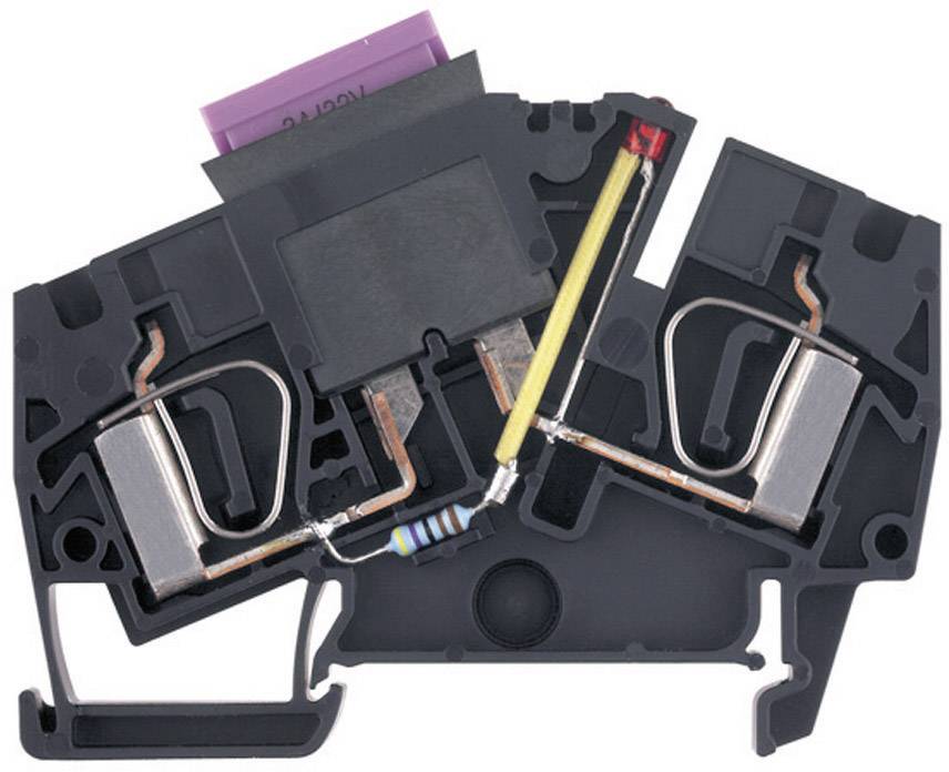 Weidmüller 1814700000-1 varnostna vrstna sponka z natezno vzmetjo črna 1 kos ZSI 6-2/FC LD 1814700000-1 črna Weidmüller -0