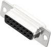 D-SUB Ženski konektor, št. polov: 15, ravna vtičnica, MHDM15-SS, Encitech 2101-0200-12 MH Connectors