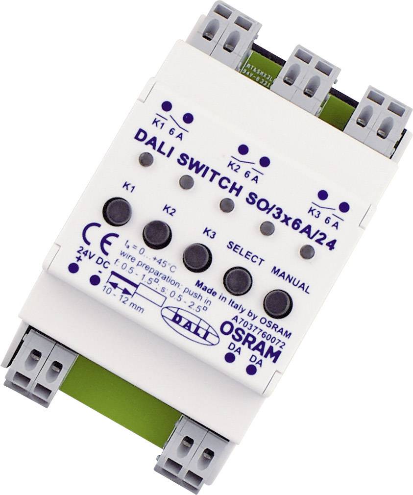 OSRAM HOMELIGHTING DALI SWITCH SO 3X6A/24 8X1 LED transformator konstantni tok 24 V/DC dali-0