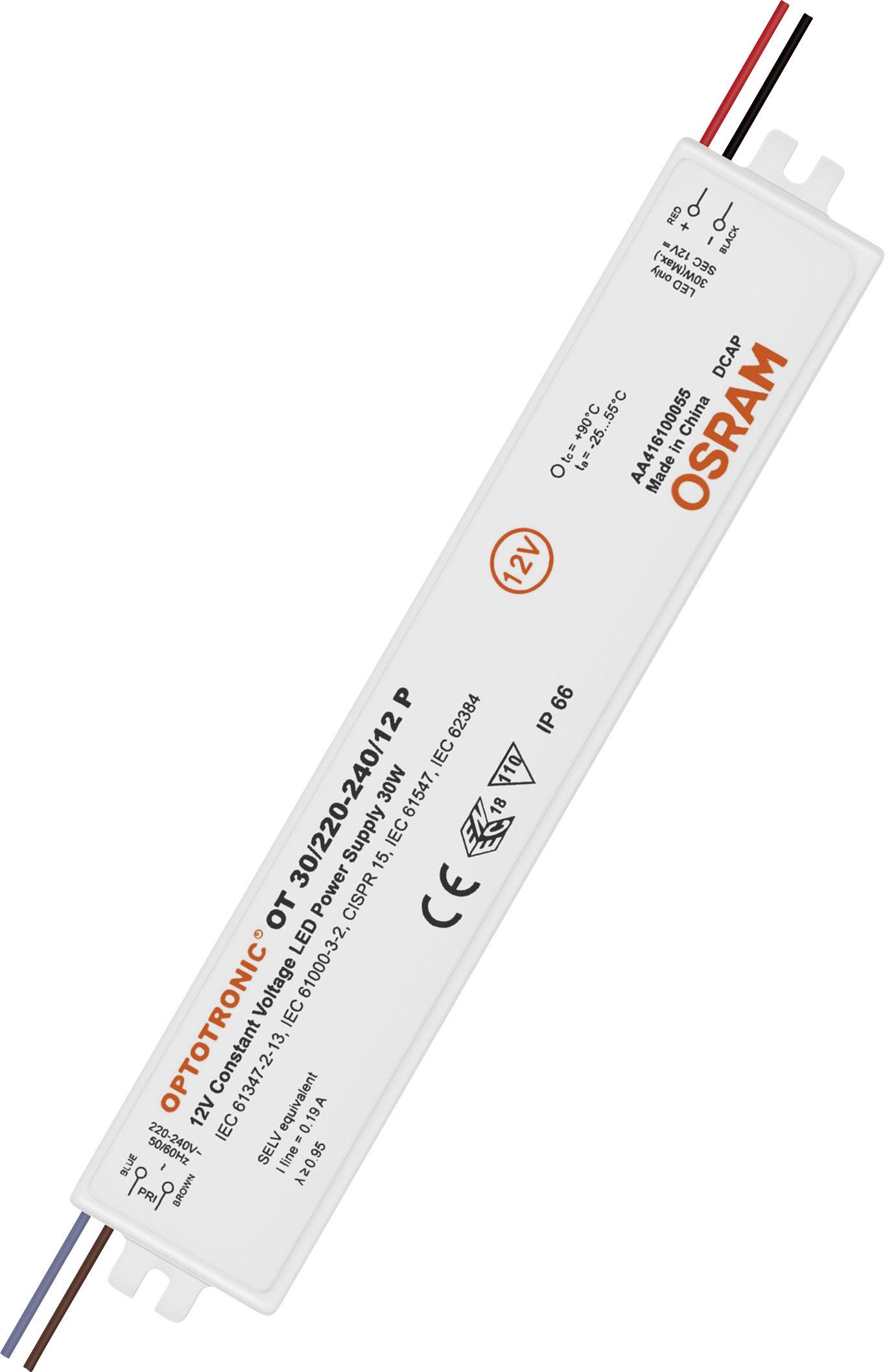 OSRAM OT 30/220-240/12 P VS30 LED transformator EEK A (A - G) konstantna napetost 30 W 12.5 V/DC 1 kos