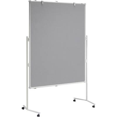Maul predstavitvena tabla MAULpro (Š x V) 120 cm x 150 cm tekstil siva vklj. pladenj, vklj. nosilec blokov, vklj. kolešč-0