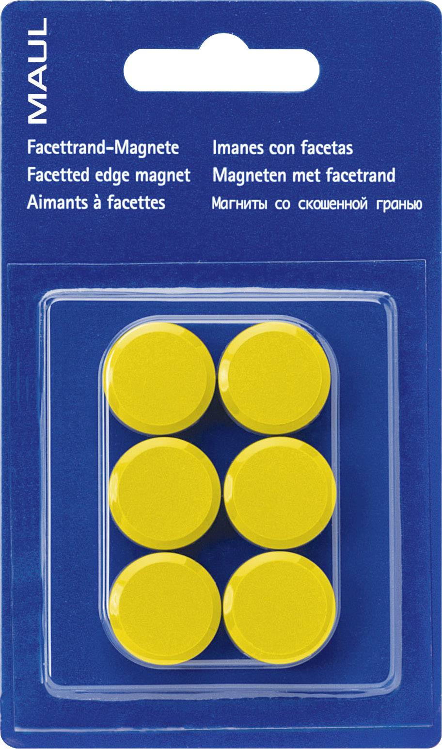 Okrogli magnet, rumen, 6 kosov 6176213 Maul
