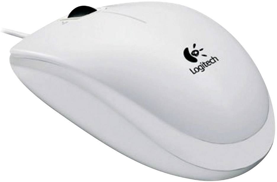 Logitech B100 miška USB optični bela 3 Tipke 800 dpi-0