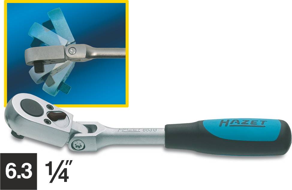 Hazet 863G 863G preklopna raglja 1/4" (6.3 mm) 135 mm