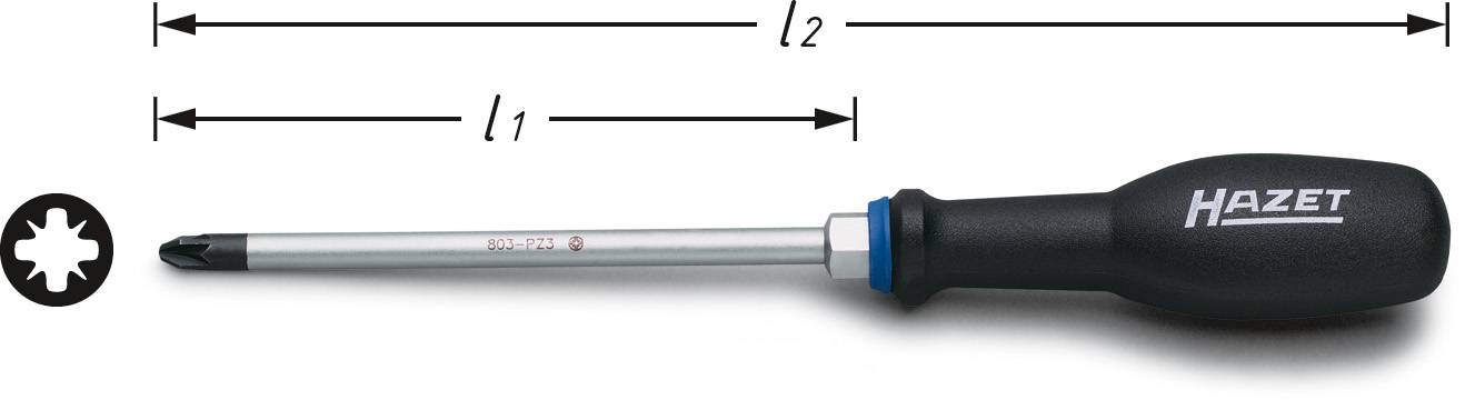 Hazet 803-PZ1 delavnica križni izvijač PZ 1 Dolžina rezila: 80 mm