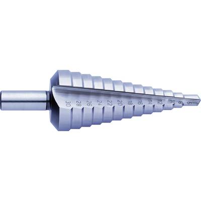 Exact 1605329 SB-VERPACKUNG Universal-Stufenbohrer 6-30mm HSS plus6 HSS stopničasti sveder Skupna dolžina 98 mm trojna p-0