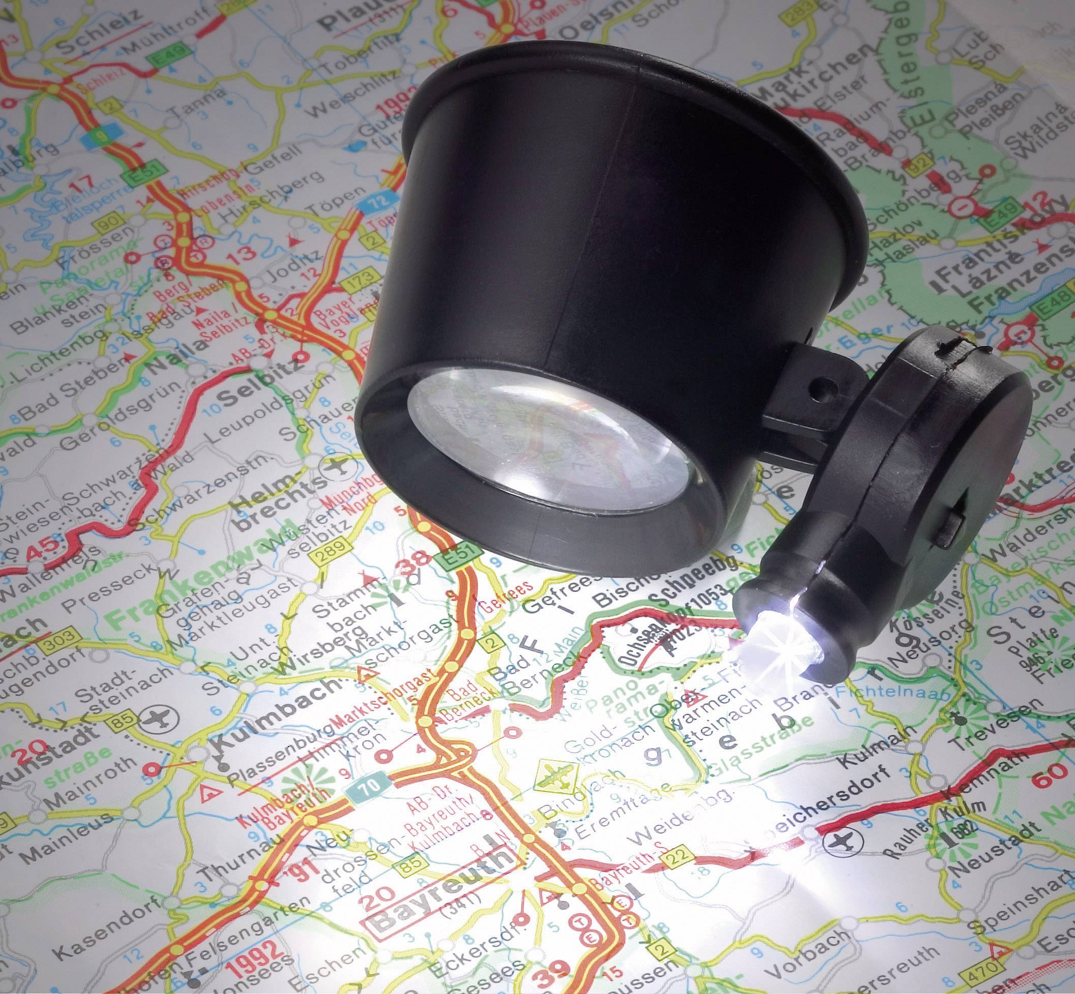 RONA 450513 450513 ročna lupa z LED osvetlitvijo Faktor povečave: 10 x Velikost leče: (Ø) 21 mm-7