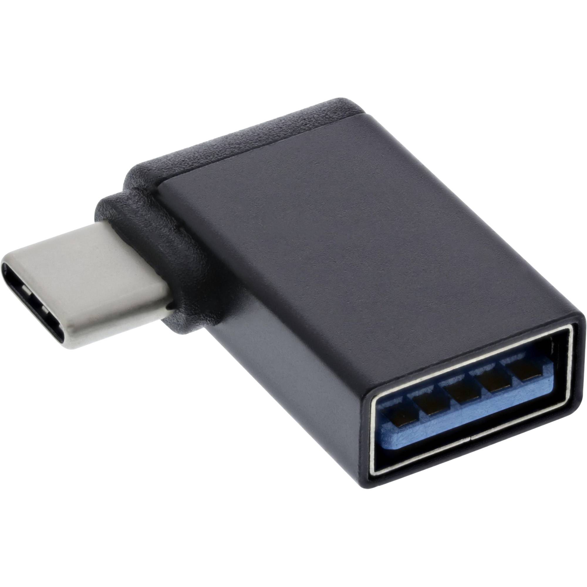 inLine USB 2.0 adapter [1x USB-A vtičnica - 1x moški konektor USB-C®] vtičnica pod kotom 90°-0
