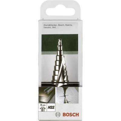 Embalaža stopenjskega svedra za kovino z blagovno znamko spodaj. Primerno za blagovne znamke: Black&Decker, Bosch, Makita, Metabo, Skil.