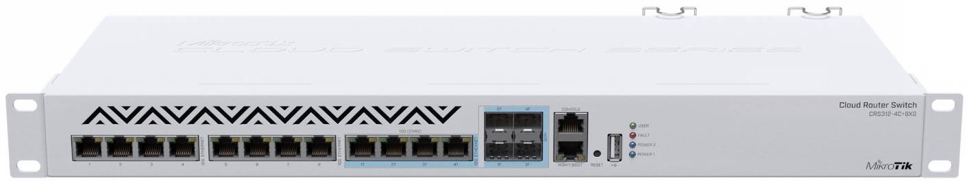 MikroTik Cloud Router stikalo CRS312-4C+8XG-RM - stikalo - L3 - upravljano - 12 x 10-2