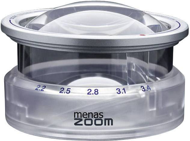 Eschenbach 14388 MENAS ZOOM ročna lupa Faktor povečave: 3.4 x Velikost leče: (Ø) 65 mm