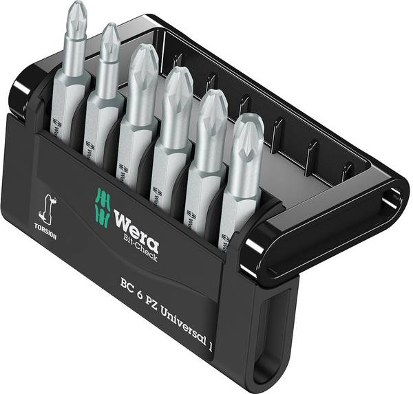 Bit-nastavek, 6-delni komplet Wera Mini-Check PZ, 50 mm 05056471001 križni Pozidriv