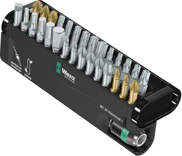 Bit-nastavek, 30-delni komplet Wera BC Universal/30 Bit-Check 05056440001 ploščati, križni Phillips, križni Pozidriv, notranji šestrobi, notranji TORX, TORX BO