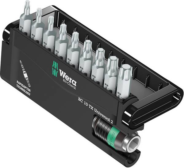 Bit-nastavek, 10-delni komplet Wera 8667-9/Z TORX® 05057115001 notranji TORX