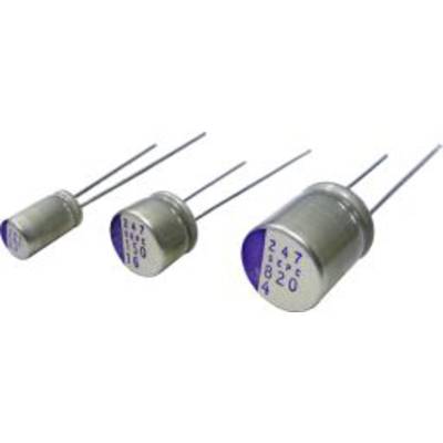 Elektrolitski kondenzator, radialno ožičen 2.5 mm 100 µF 16 V/DC 20 % (premer x V) 6.3 mm x 6 mm Panasonic 16SEPC100M+TS