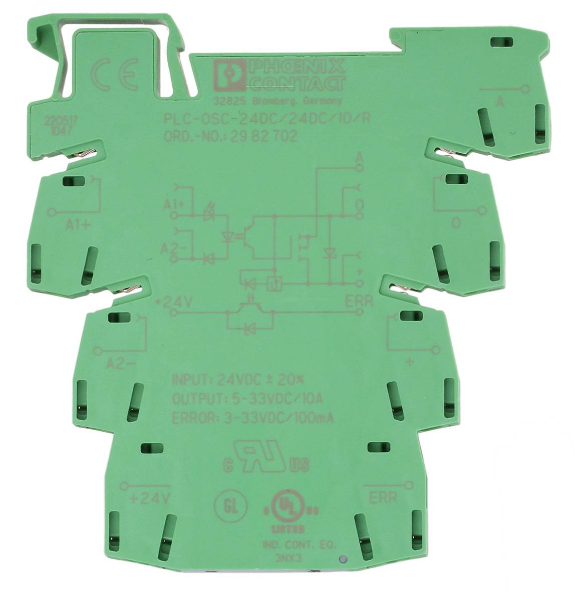 Polprevodniški rele 10 kosov Phoenix Contact PLCOSC 24DC/ 24DC/ 10/R obremenilni tok (maks