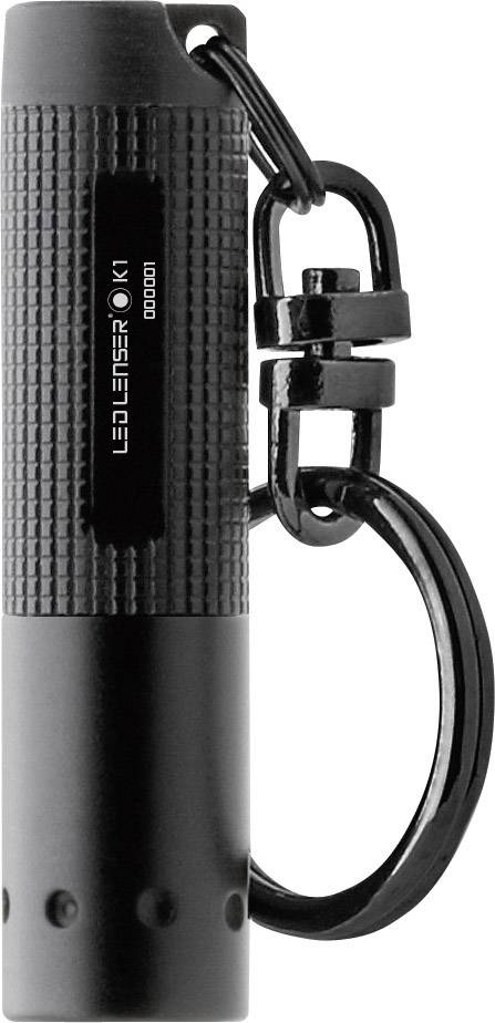 LED mini žepna svetilka Ledlenser obesek za ključe K1 baterijska 7.5 g črna-1
