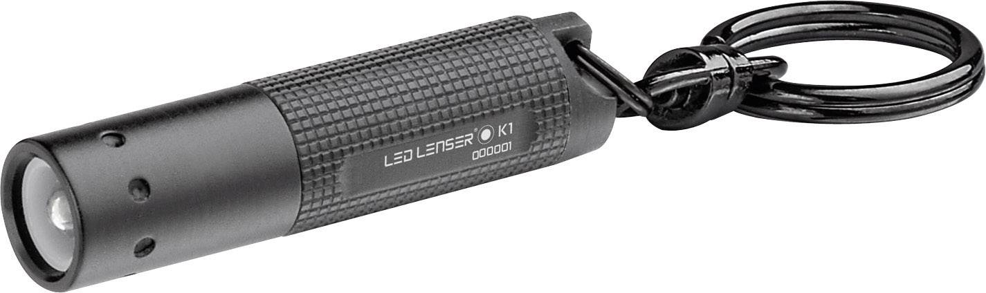 LED mini žepna svetilka Ledlenser obesek za ključe K1 baterijska 7.5 g črna-2